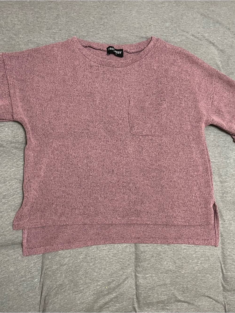 Cozy Dusty Rose Knit Short Sleeve Sweater